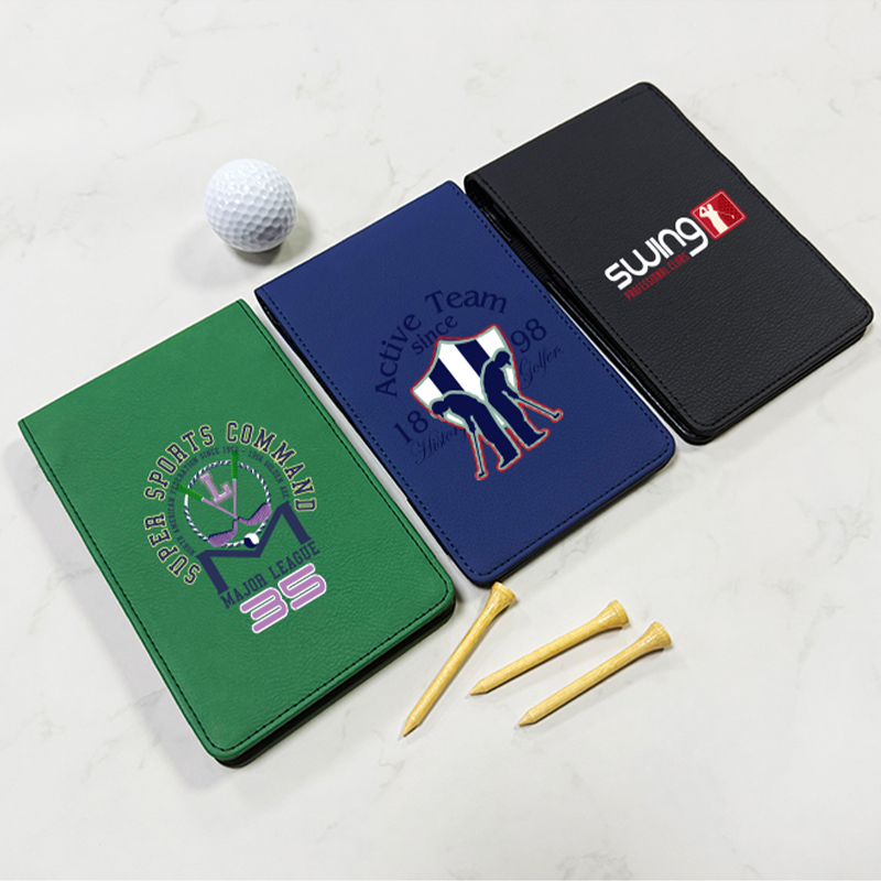 Support de carte de pointage de golf en similicuir par sublimation