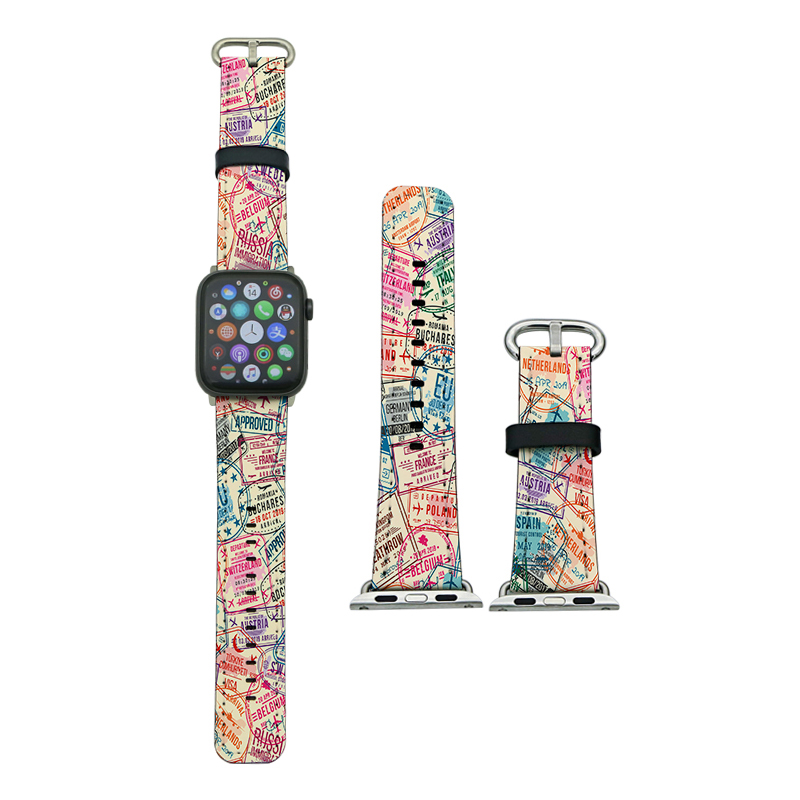 Bracelets Apple iWatch en cuir PU par sublimation pour séries 4/5-40 mm