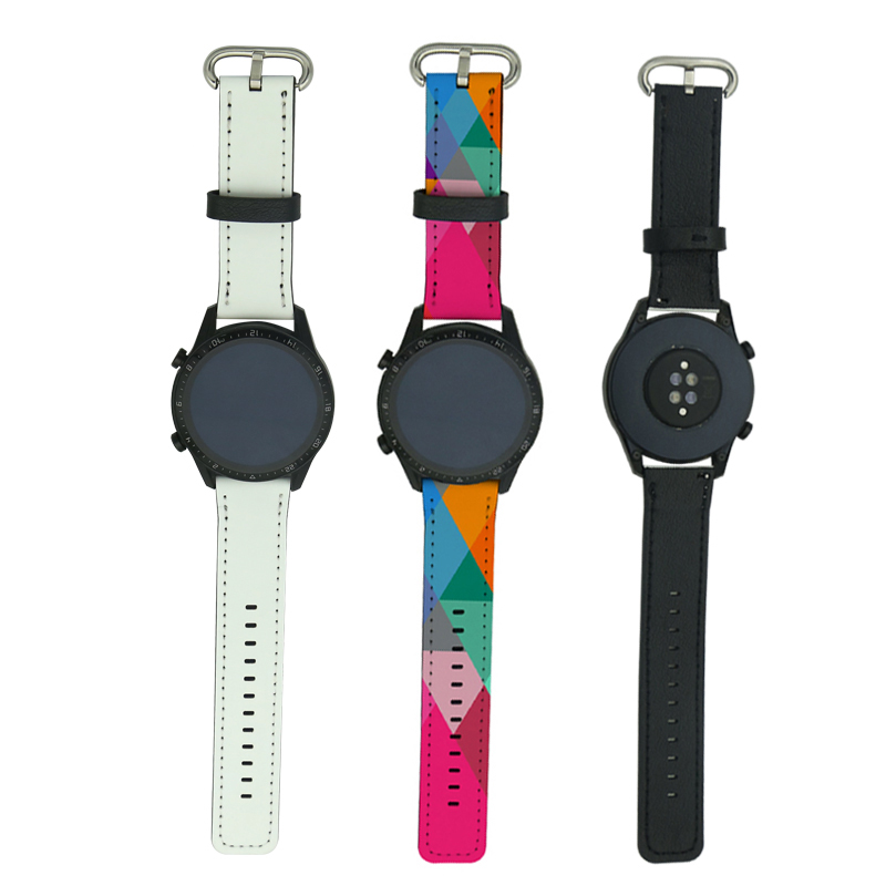 Bracelets de montre Samsung/Huawei en cuir PU par sublimation 22 mm