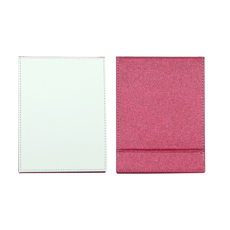 Miroir de maquillage en similicuir à sublimation