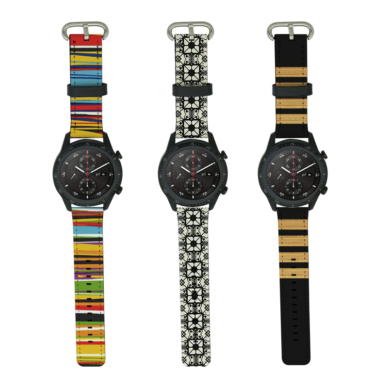Bracelets de montre Samsung/Huawei en cuir PU par sublimation 22 mm