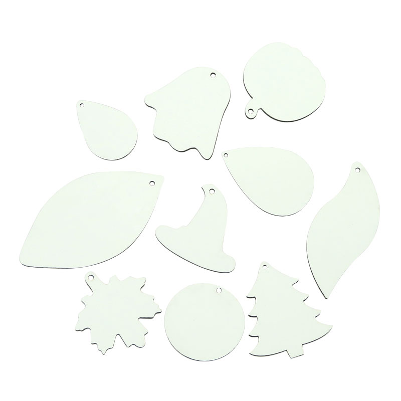 Boucle d'oreille en cuir PU à sublimation en forme de feuille (paire)