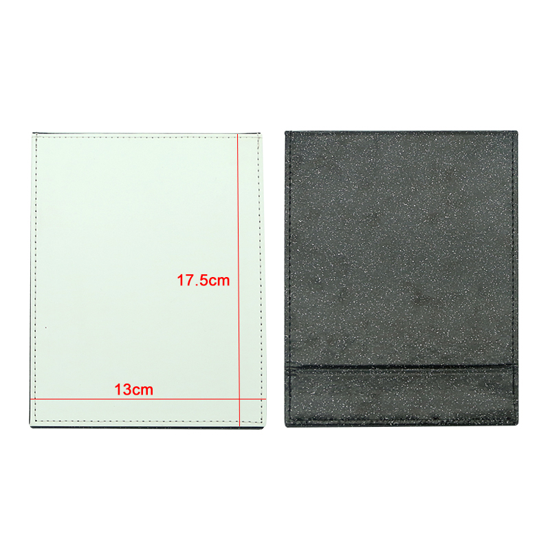 Miroir de maquillage en similicuir à sublimation