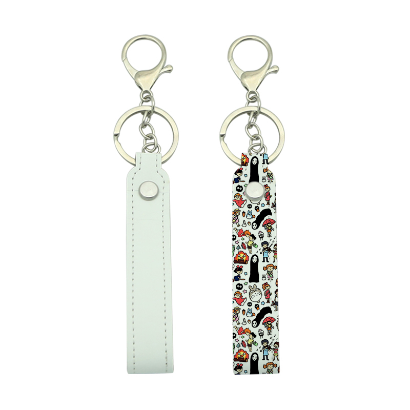 Porte-clés de lanière en similicuir par sublimation