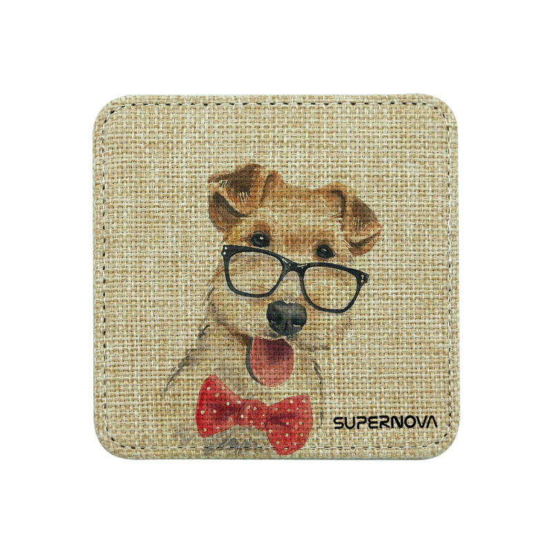 Sous-verre carré en jute pour sublimation