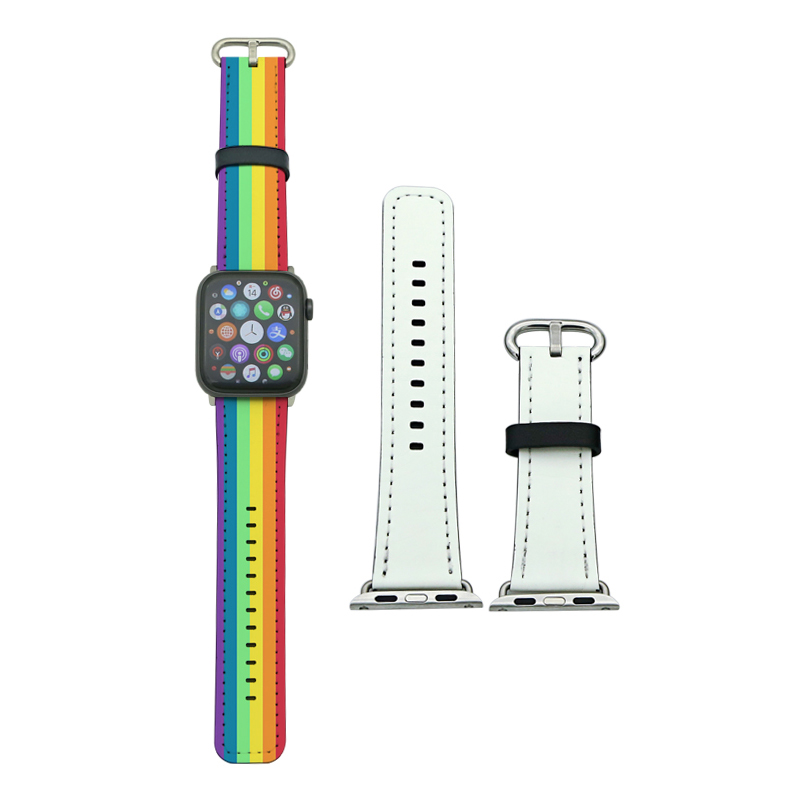 Bracelets Apple Watch en cuir PU à sublimation pour séries 1/2/3-42 mm
