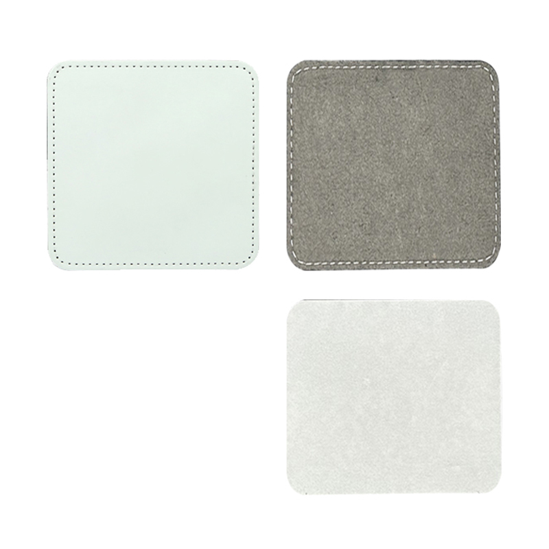 Patchs carrés en similicuir par sublimation 3' x 3' avec adhésif