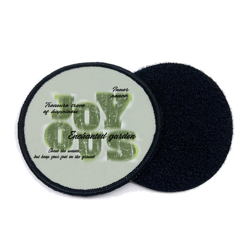 Patchs ronds en similicuir par sublimation de 2 1/2' avec adhésif