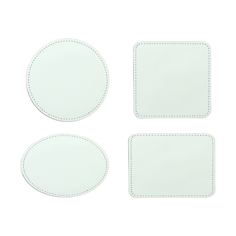 Patchs carrés en similicuir par sublimation 3' x 3' avec adhésif