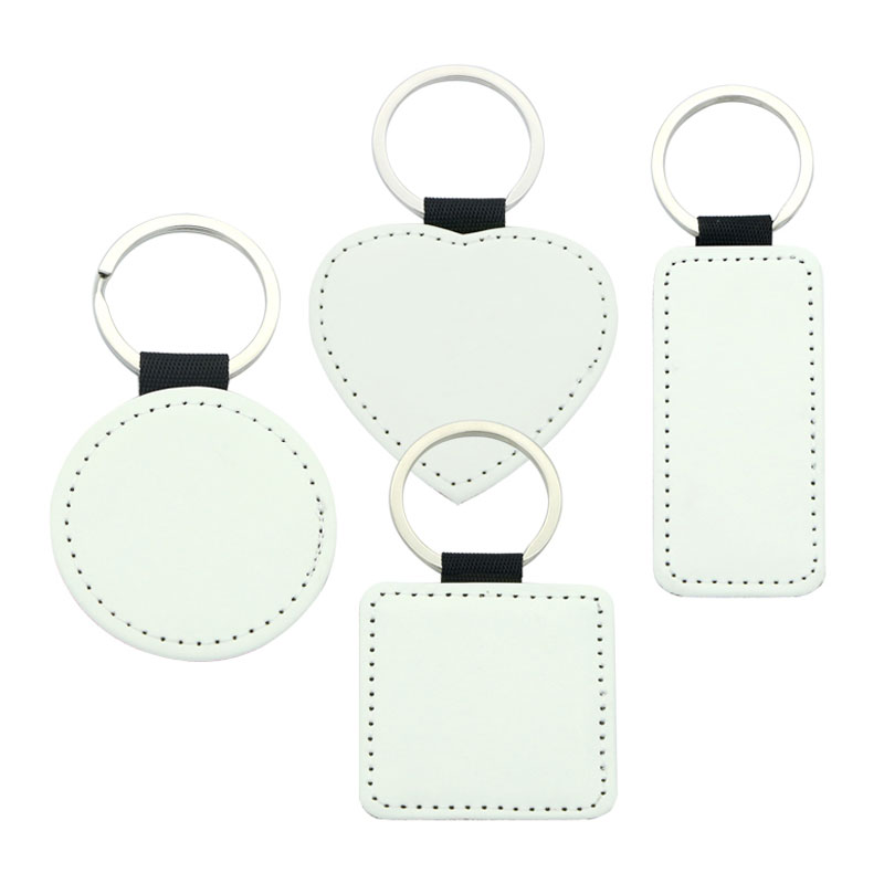 Sublimation PU Leather Heart Keyring - Single Sided Printing