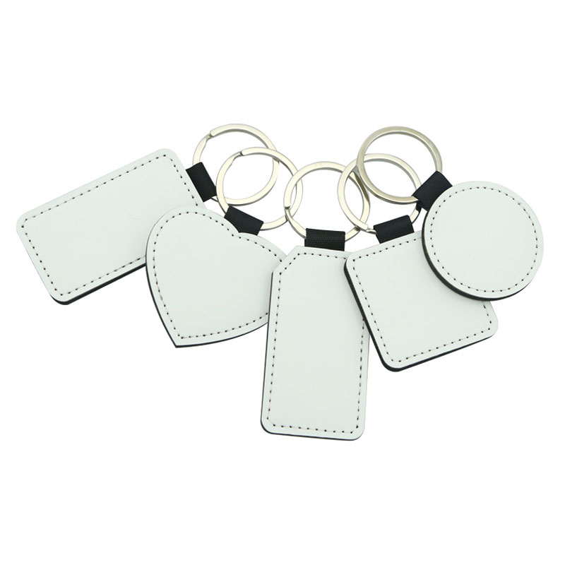 Sublimation PU Leather Heart Keyring - Single Sided Printing
