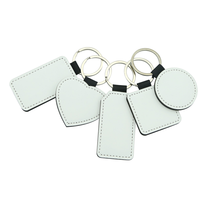 Porte-clés coeur en cuir PU par sublimation - Impression double face