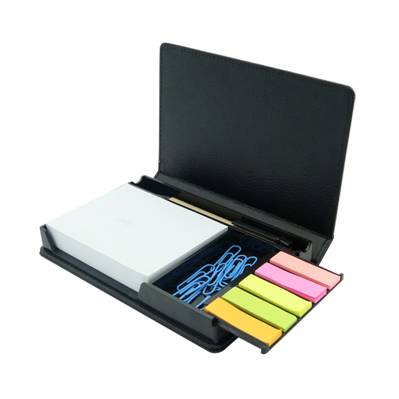 Boîte de notes autocollantes en similicuir par sublimation - Rectangulaire