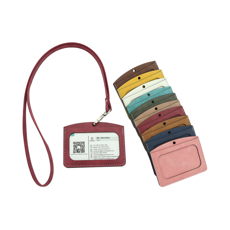 Porte-badge d'identification en similicuir par sublimation - Horizontal