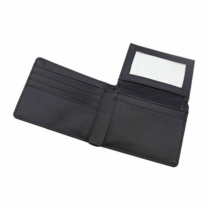 Portefeuille à deux volets en similicuir par sublimation pour hommes avec porte-cartes Portefeuille à deux volets en similicuir par sublimation pour hommes avec porte-cartes