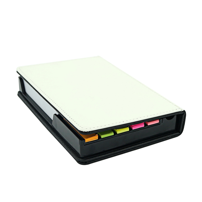 Boîte de notes autocollantes en similicuir par sublimation - Rectangulaire