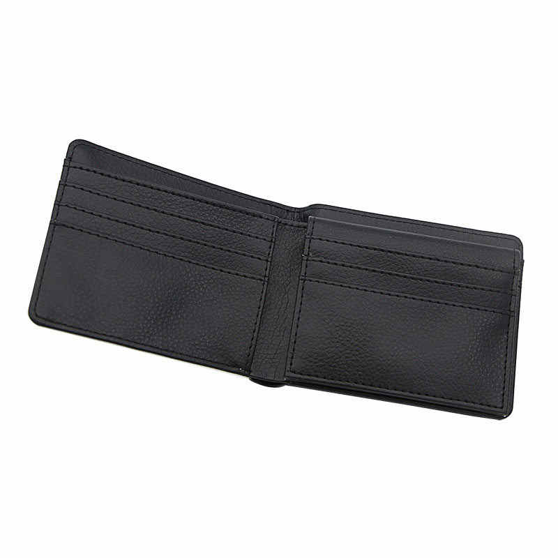 Portefeuille à deux volets en similicuir par sublimation pour hommes avec porte-cartes Portefeuille à deux volets en similicuir par sublimation pour hommes avec porte-cartes