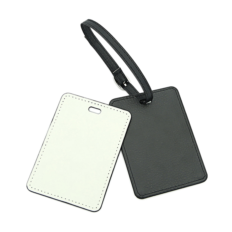 Étiquette de bagage en cuir PU par sublimation - Imprimable double face