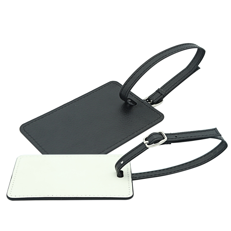 Étiquette de bagage en cuir PU par sublimation - Imprimable sur un seul côté