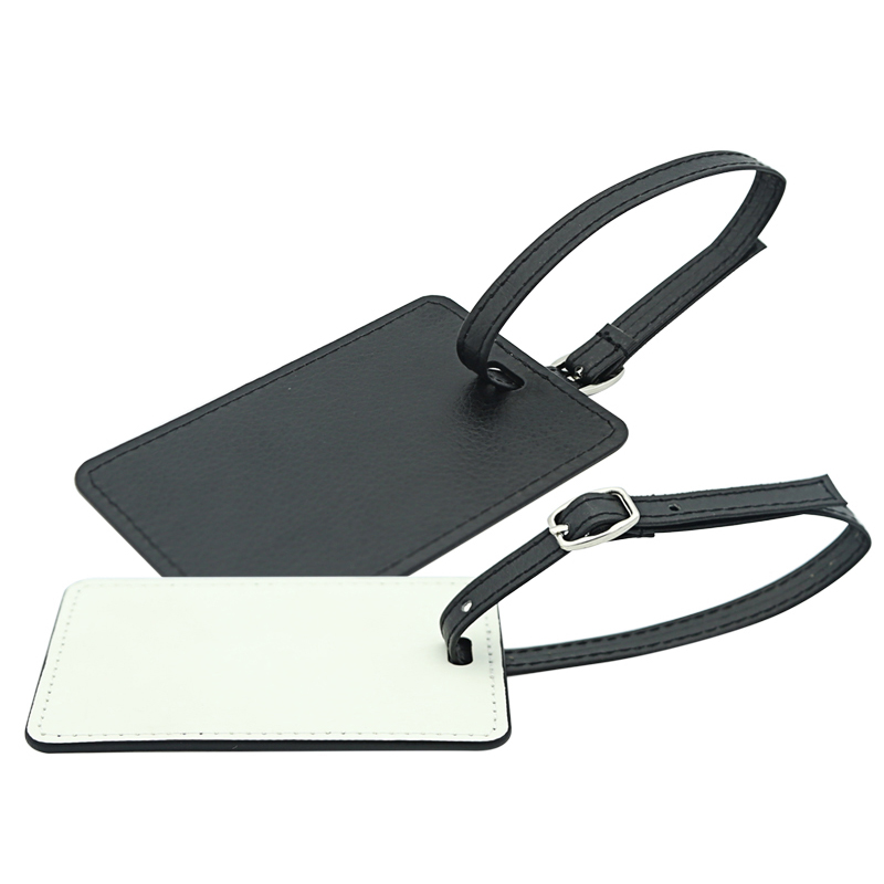 Étiquette de bagage en cuir PU par sublimation - Imprimable double face