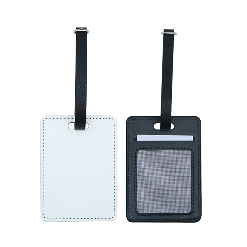 Étiquette de bagage en cuir PU par sublimation - Imprimable double face