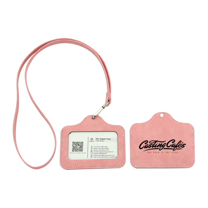 Porte-badge d'identification en similicuir par sublimation - Horizontal