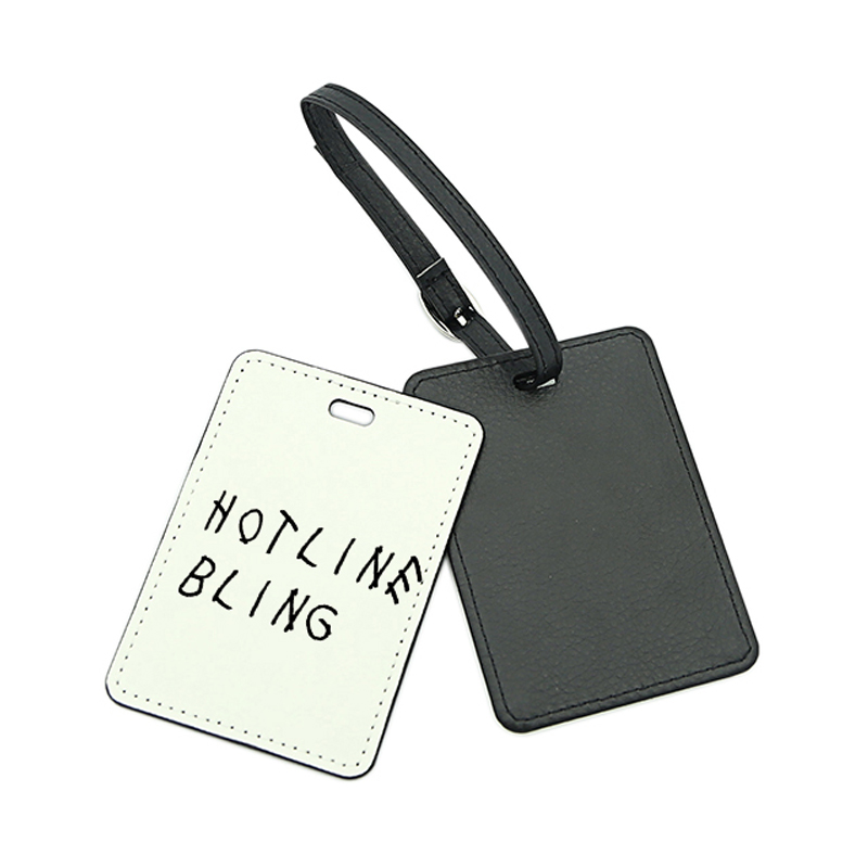 Étiquette de bagage en cuir PU par sublimation - Imprimable double face