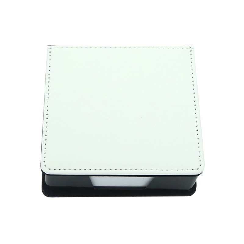 Boîte de notes autocollantes en similicuir pour sublimation - Carrée