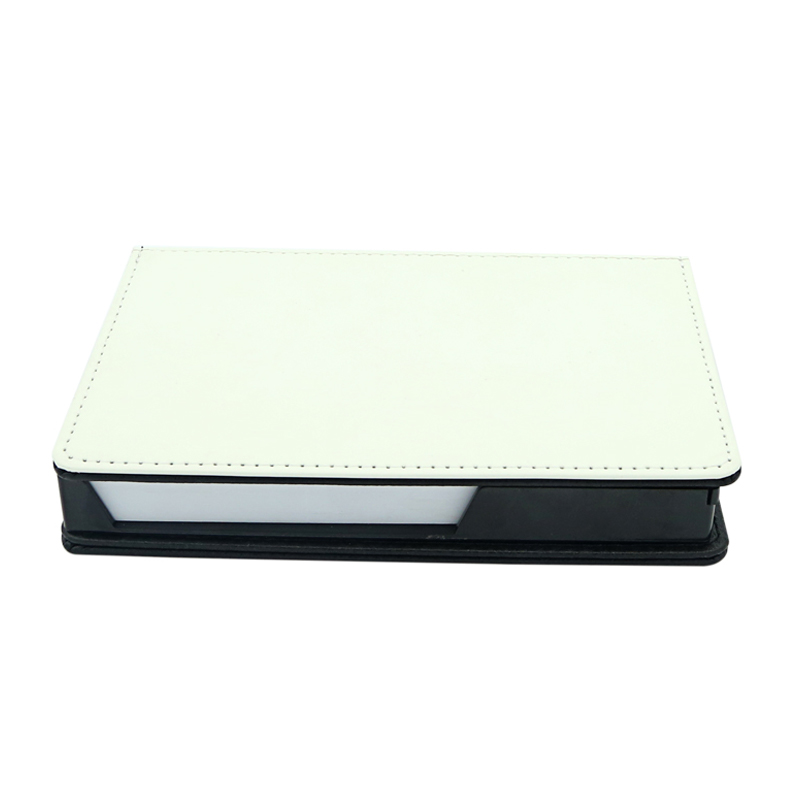 Boîte de notes autocollantes en similicuir par sublimation - Rectangulaire