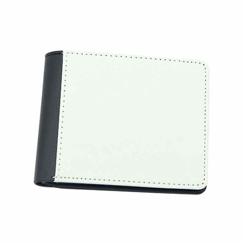 Portefeuille à deux volets en similicuir par sublimation pour hommes avec porte-cartes Portefeuille à deux volets en similicuir par sublimation pour hommes avec porte-cartes