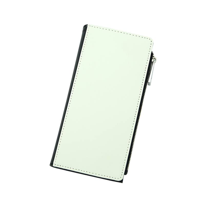 Portefeuille à deux volets en similicuir par sublimation - Long