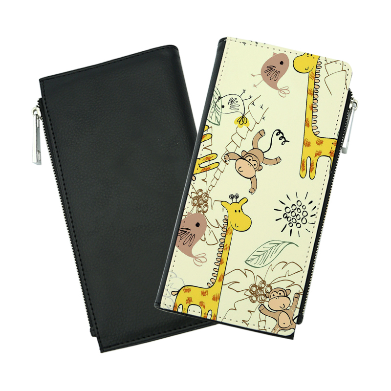 Portefeuille à deux volets en similicuir par sublimation - Long