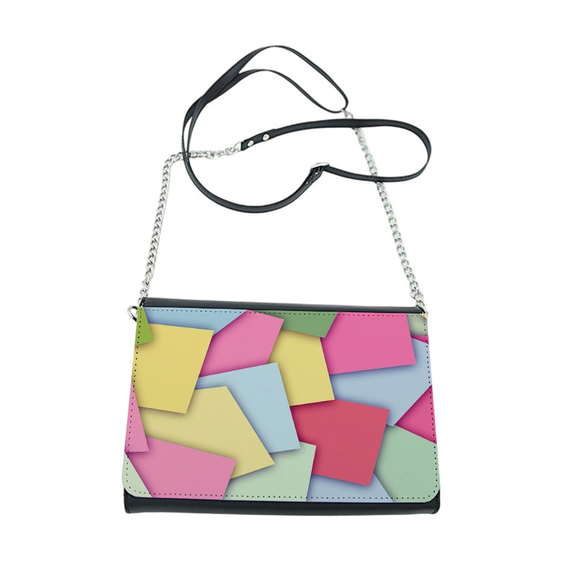 Grand sac à bandoulière en similicuir par sublimation avec 2 paires d'aimants 