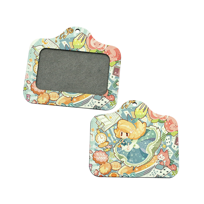 Porte-badge d'identification en similicuir par sublimation - Horizontal
