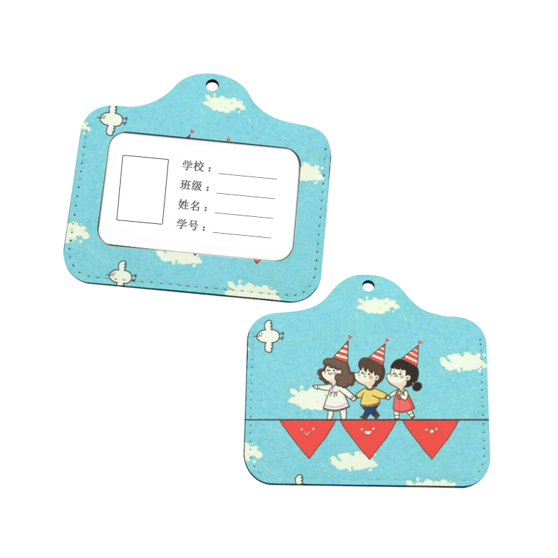 Porte-badge d'identification en similicuir par sublimation - Horizontal