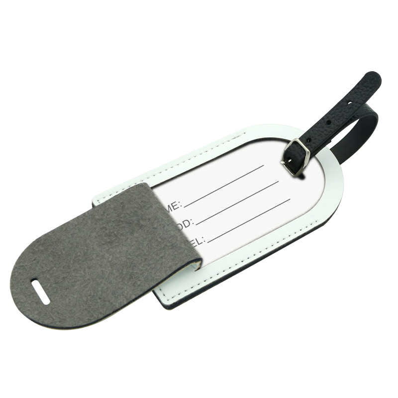 Étiquette de bagage en cuir PU par sublimation - Imprimable double face