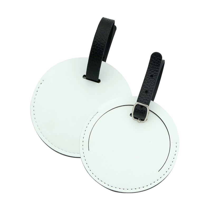 Étiquette de bagage en cuir PU par sublimation - Imprimable double face