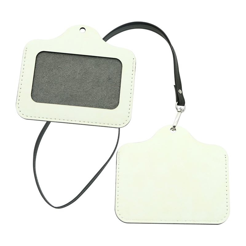 Porte-badge d'identification en similicuir par sublimation - Horizontal