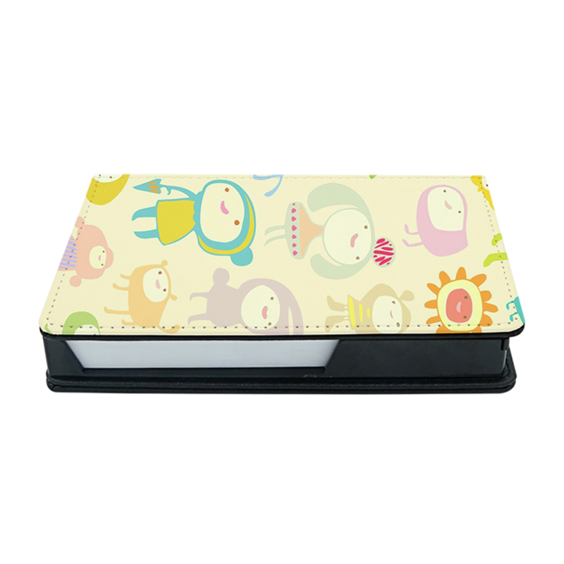 Boîte de notes autocollantes en similicuir par sublimation - Rectangulaire