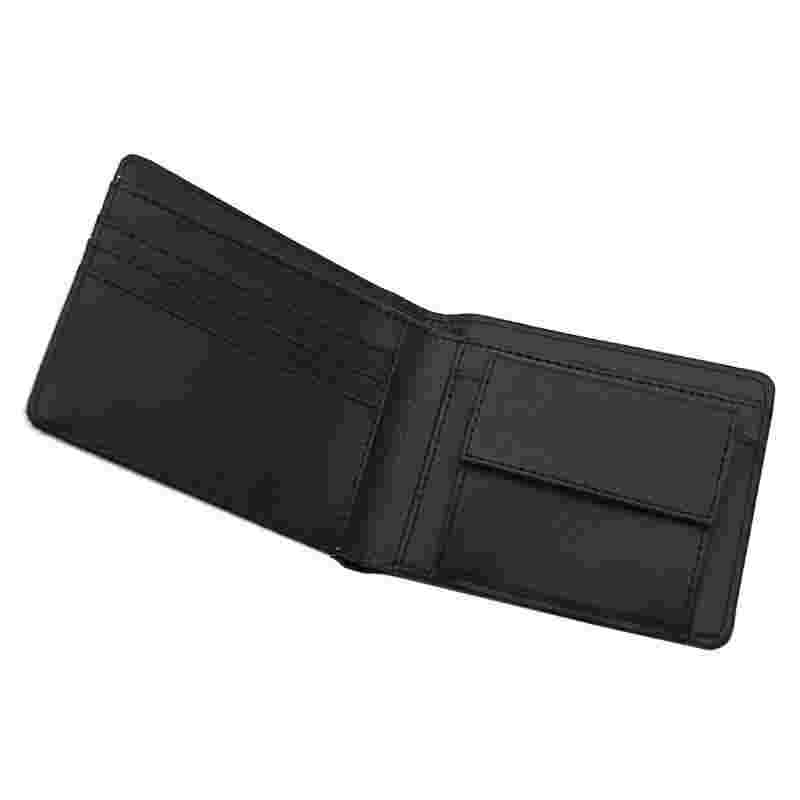 Portefeuille à deux volets en similicuir par sublimation pour hommes avec poche à monnaie