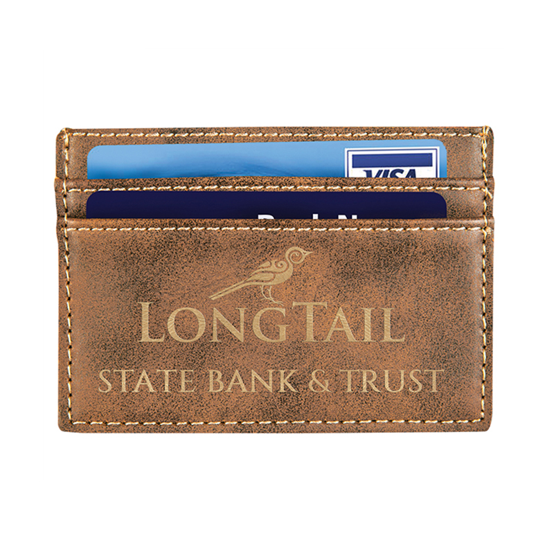 Clip de portefeuille en similicuir laserable