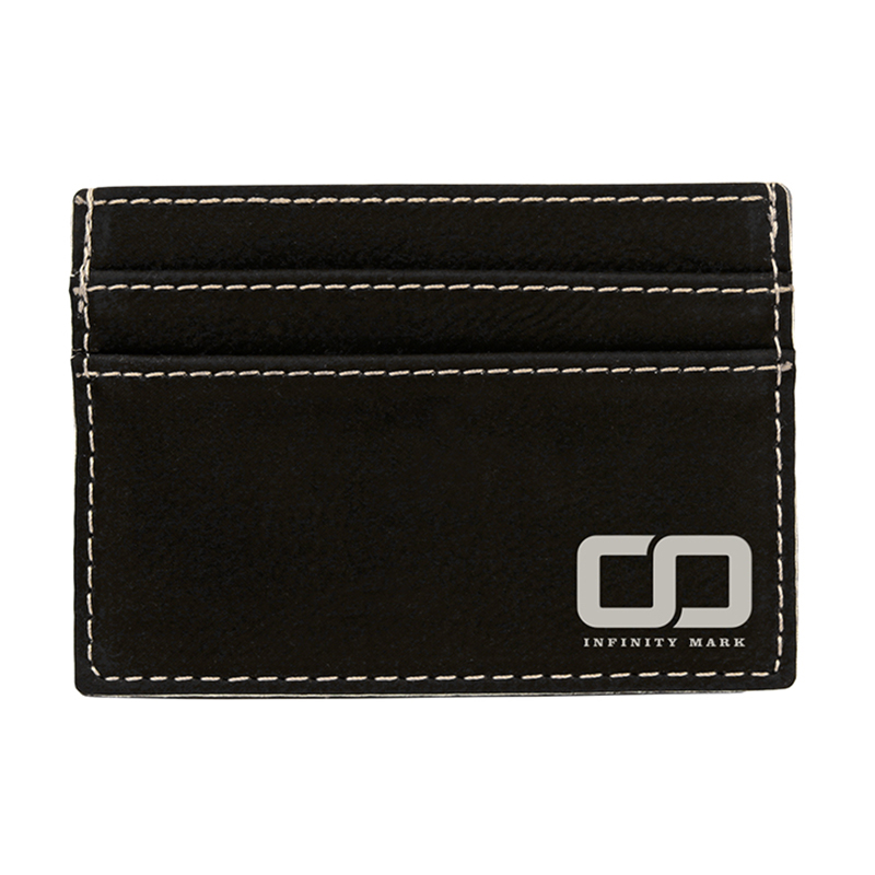 Clip de portefeuille en similicuir laserable