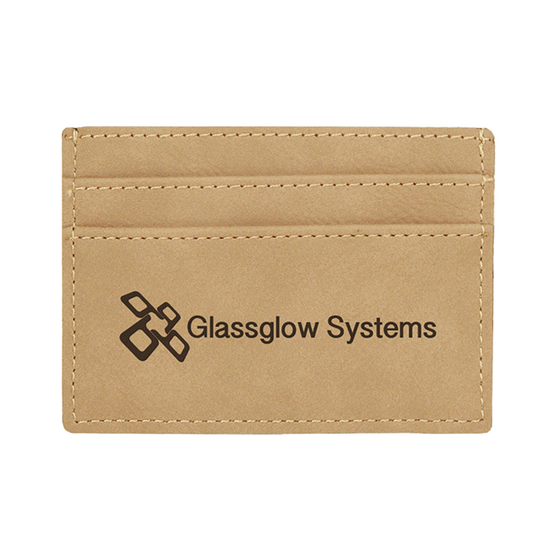 Clip de portefeuille en similicuir laserable