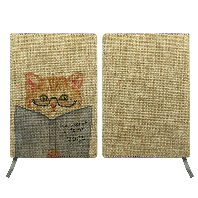 Carnet modifiable en jute par sublimation - Format A5
