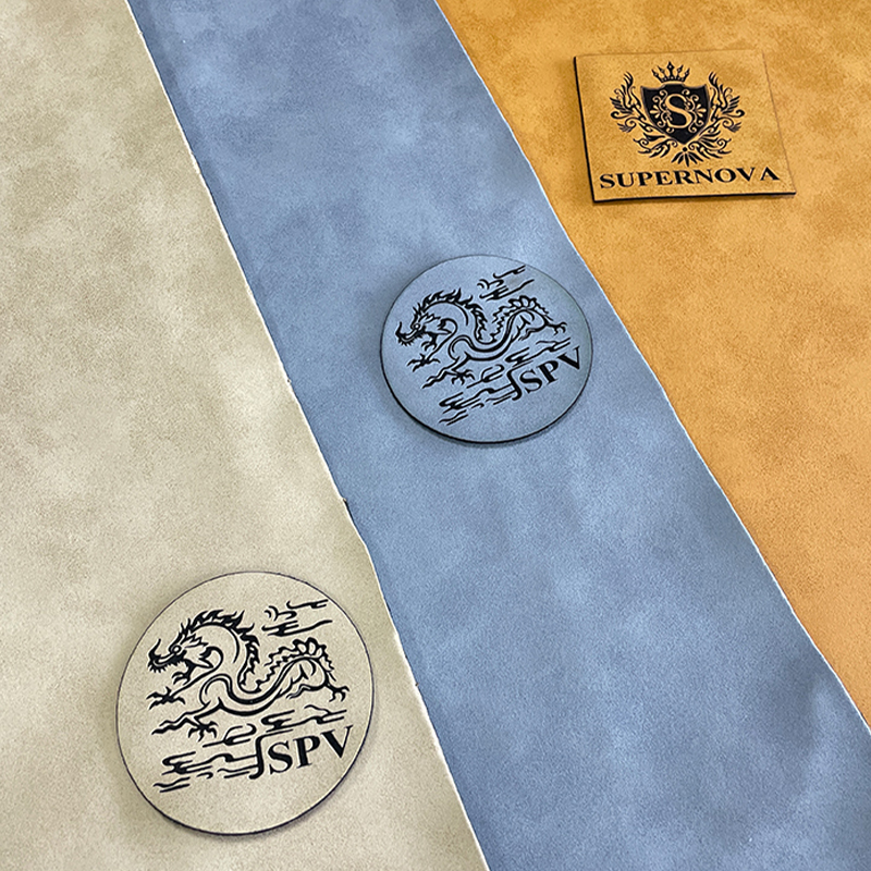 Matte vintage laserable leatherette sheets with adhesive/without adhesive